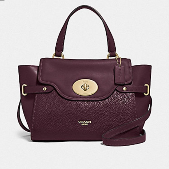 Coach Handbags - 🎉HP🎉 Coach F32106 Blake Leather Flap Bag Oxblood